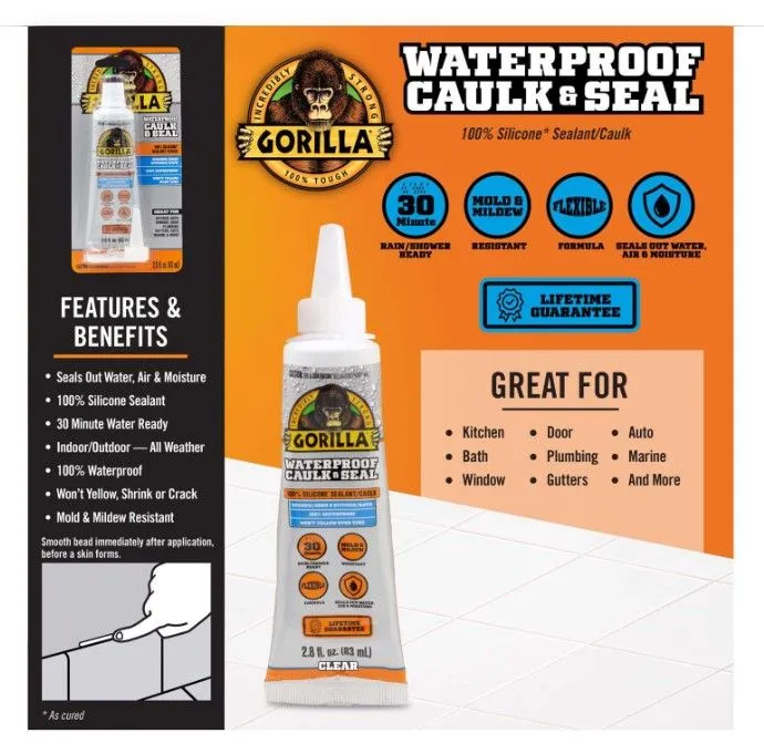 GORILLA SEALANT WHITE 2.8OZ